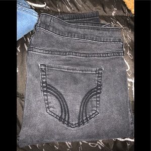 Hollister Low rise Grey/Black Pants